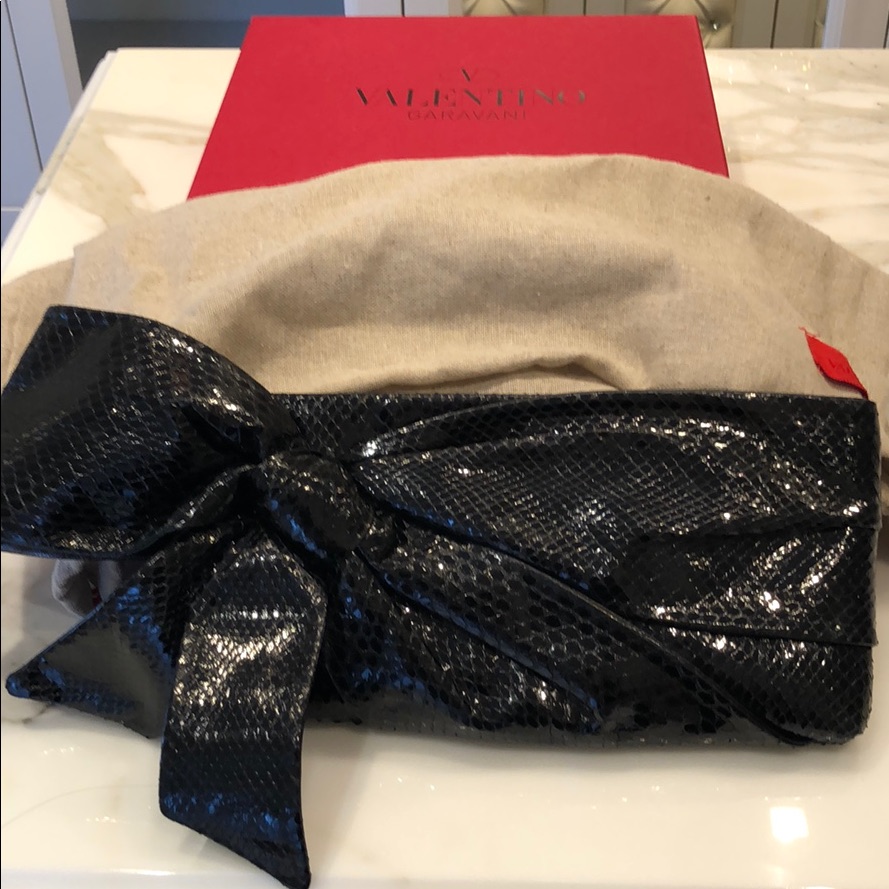 Valentino Python Clutch